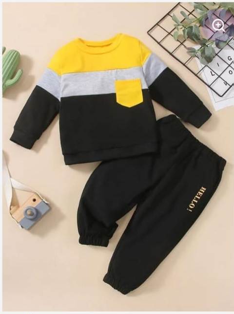 Baby Kids Boy & Girls Winter Sweat shirt+Pants Sport Suits  Warm Tracksuits Kids Clothing
