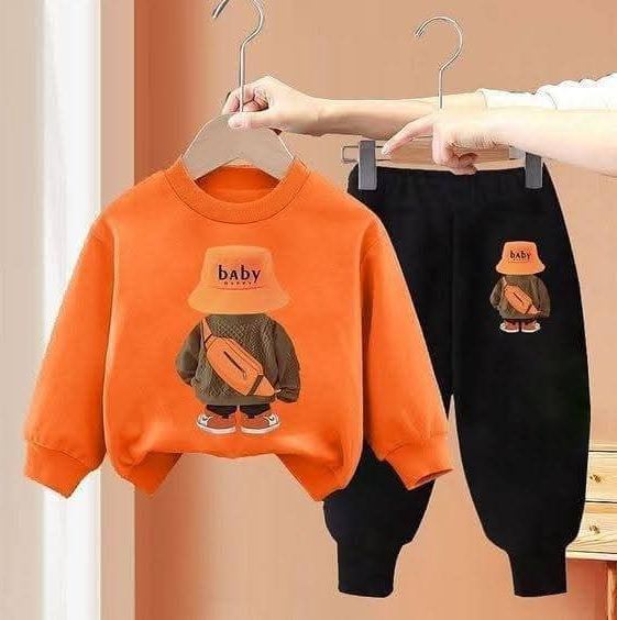 Baby Kids Boy & Girls Winter Sweat shirt+Pants Sport Suits  Warm Tracksuits Kids Clothing